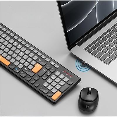 KIT DE TECLADO Y MOUSE BLUETOOTH CABLE USB - 1