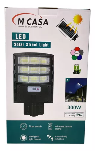 REFLECTOR SOLAR MCASA 300W LED CON SENSOR MOVIMIENTO IP67 - 1