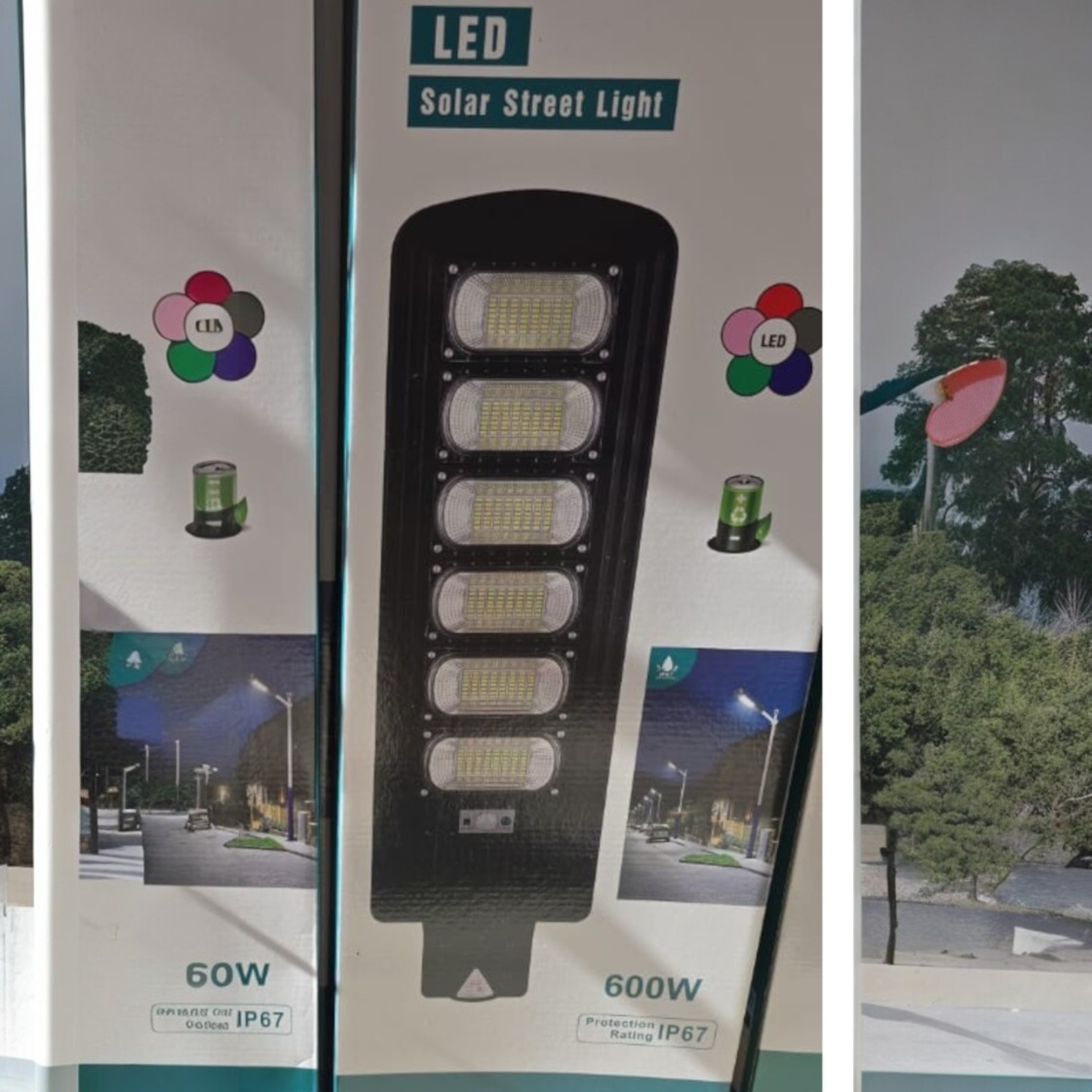 LÁMPARA SOLAR EXTERIOR LED 600W - 1