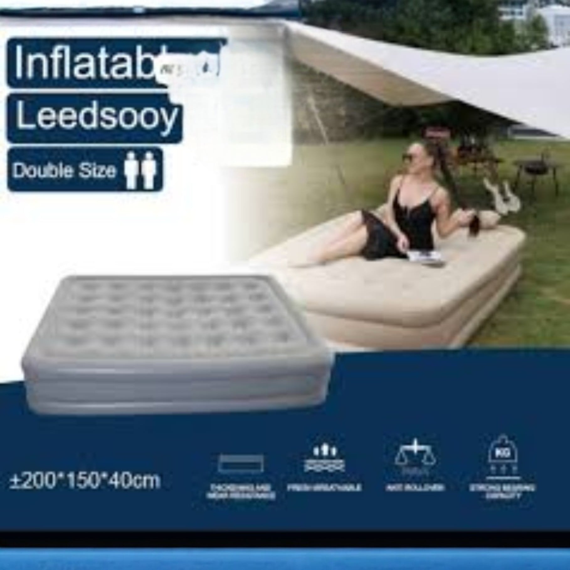 COLCHÓN CAMA INFLABLE ELÉCTRICO (2 PLAZAS) - 2