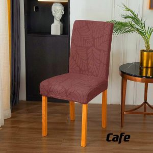 PACK DE 6 FUNDAS CUBRE SILLAS DISEÑO HOJAS - 1