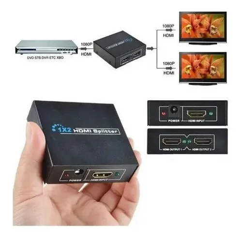 SPLITTER HDMI 2 PUERTOS DE SALIDA FULL HD 1080P TV - 2