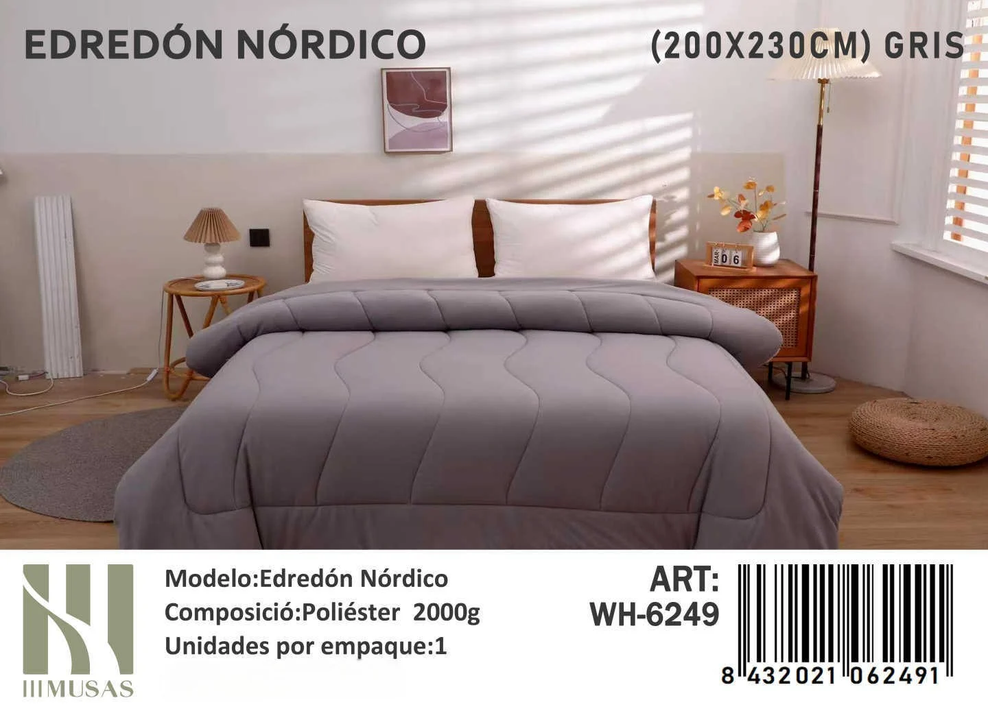 PLUMON NORDICO DE SEDA PLAZA Y MEDIA 200X230CM - 1
