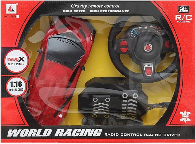 AUTO DE JUGUETE CONTROL REMOTO WORLD RACING INFANTIL EN COLOR ROJO - 2