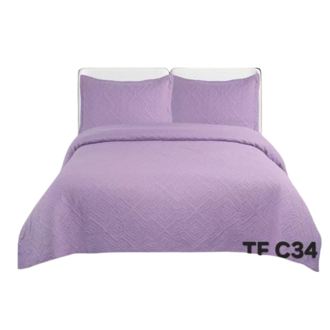 CUBRECAMA QUILT DE VERANO UNICOLOR TF 2P - 1