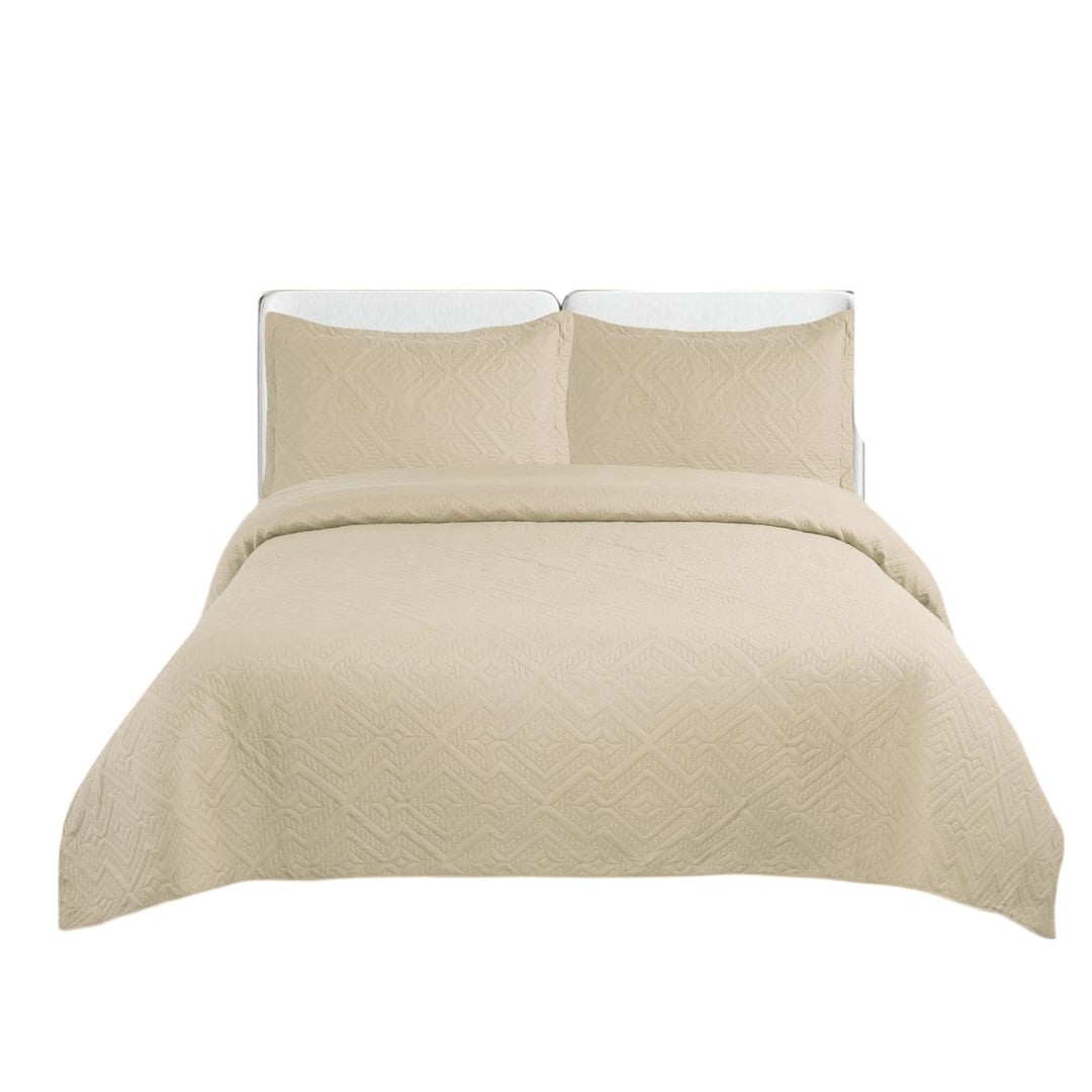 CUBRECAMA QUILT DE VERANO UNICOLOR TF KING - 1