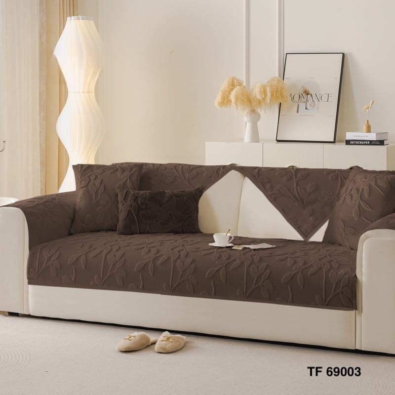 MANTA PARA SOFA 3C DISEÑO HOJAS 180CM X 70CM - 1
