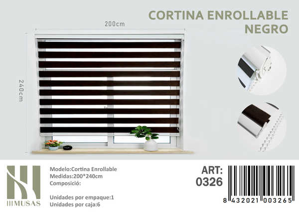 CORTINA ROLLER DIA Y NOCHE 200X240 CM - 1