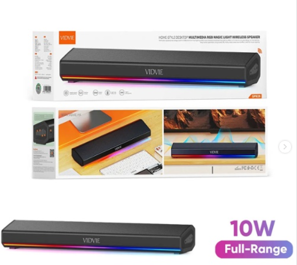 PARLANTE BLUETOOTH PORTATIL VIDVIE NEGRO - 1