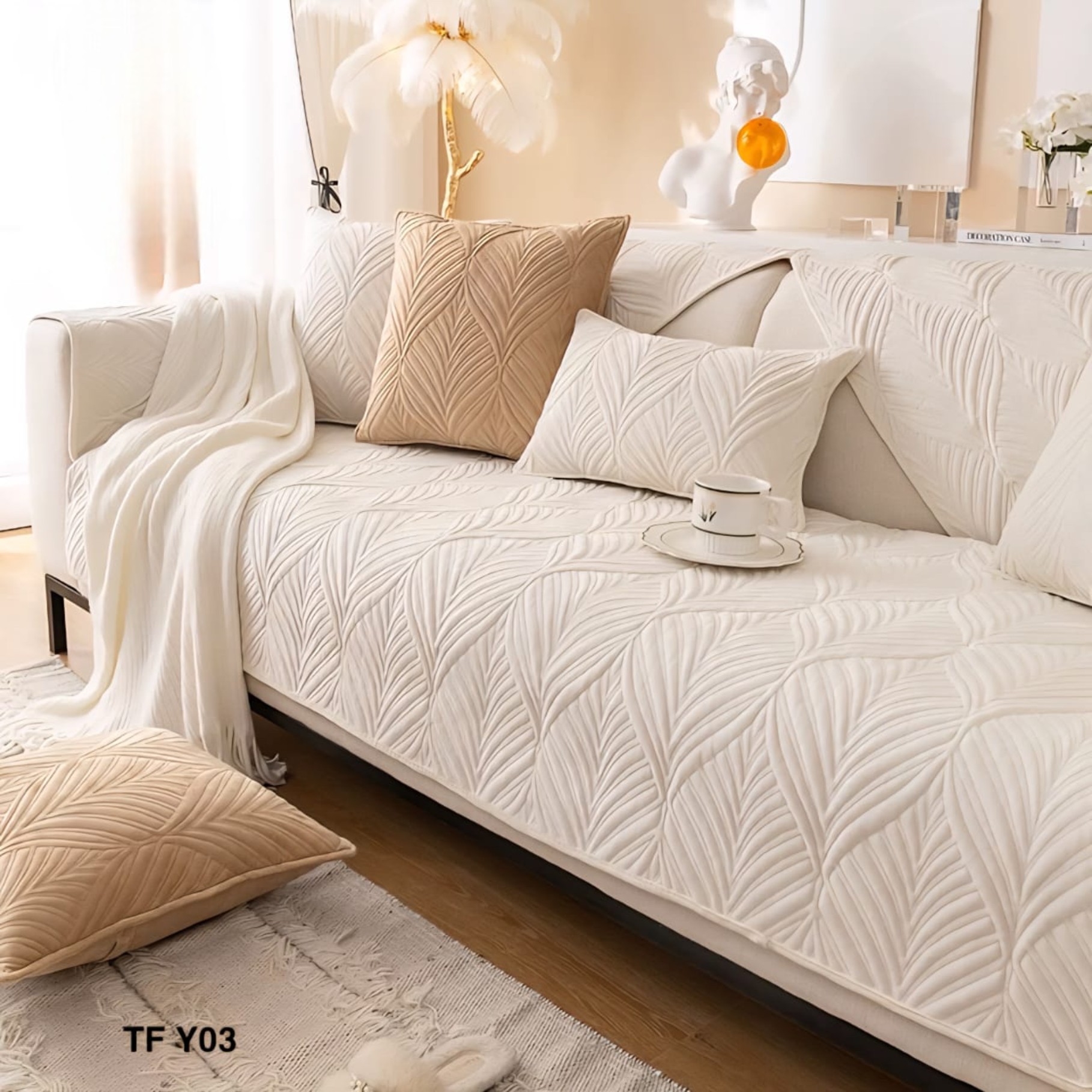 FUNDA DE SOFA MAT BORDADOS 1C 70X70CM - 1