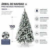 ARBOL DE NAVIDAD PINO NEVADO FRONDOSO 150 CM SDS52 - 1