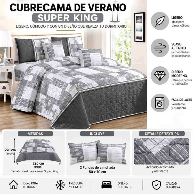 CUBRECAMAS VERANO SUPER KING - 1
