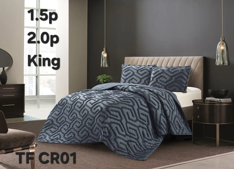 CUBRECAMA DE VERANO DISEÑO TUFTING 2 PLAZAS - 1