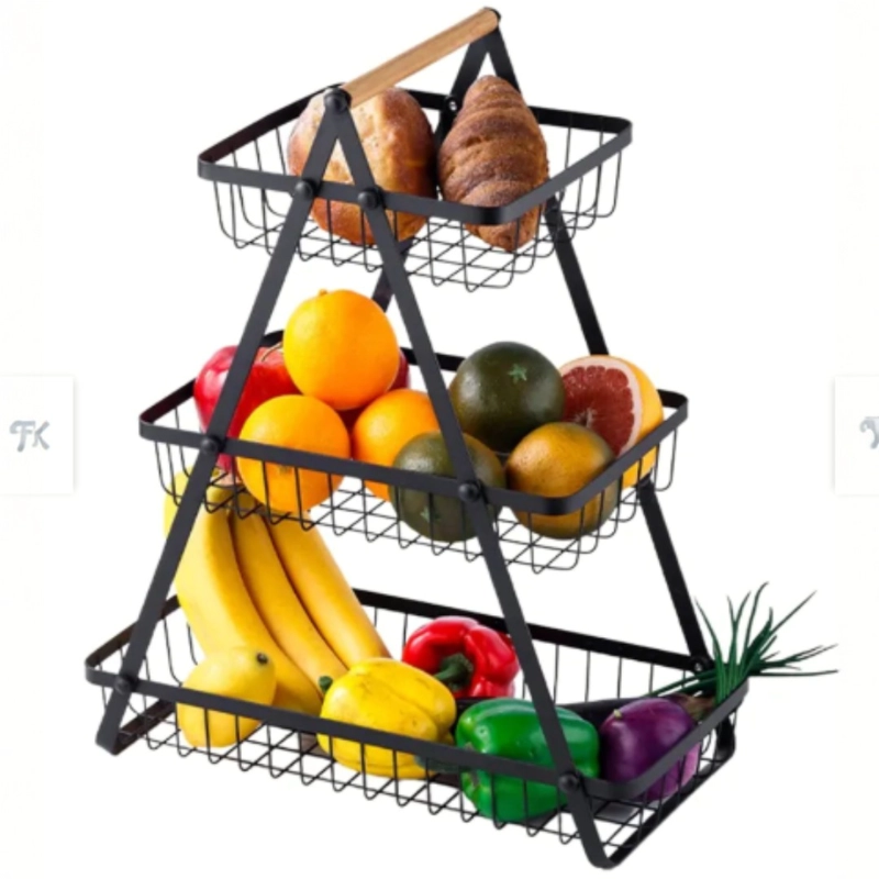 CESTA DE METAL 3 NIVELES FRUTERO MULTIUSO - 1