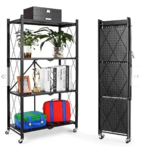 ESTANTE ORGANIZADOR PLEGABLE METALICO MULTIUSO 4 NIVELES… - 1