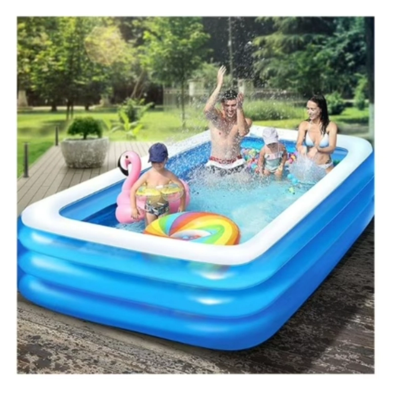 PISCINA RECTANGULAR INFLABLE 210X140X60 CM - 1