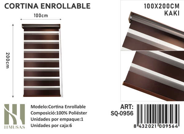 CORTINA ENROLLABLE IMUSSA 100X200CM - 1