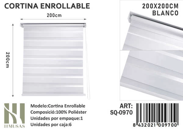 CORTINA ENROLLABLE IMUSSA 200X200CM - 1
