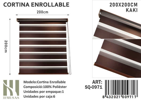 CORTINA ENROLLABLE IMUSSA 200X200CM - 1