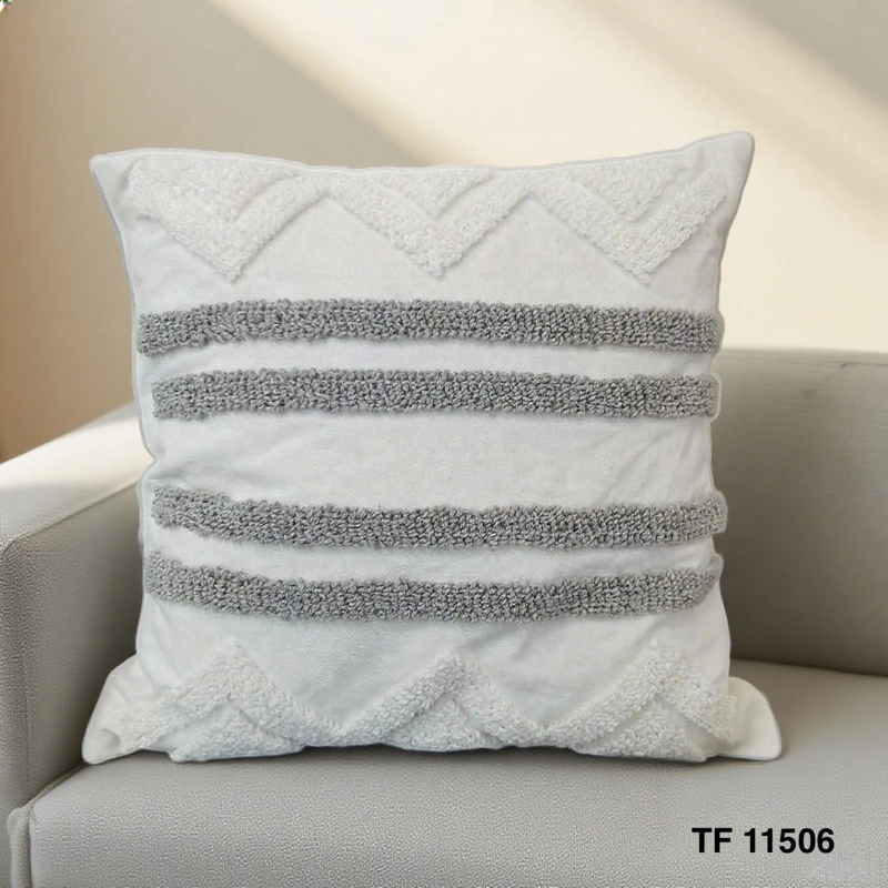 FUNDA DE COJIN BOHO TEJIDA DECORATIVA 45X45CM - 1