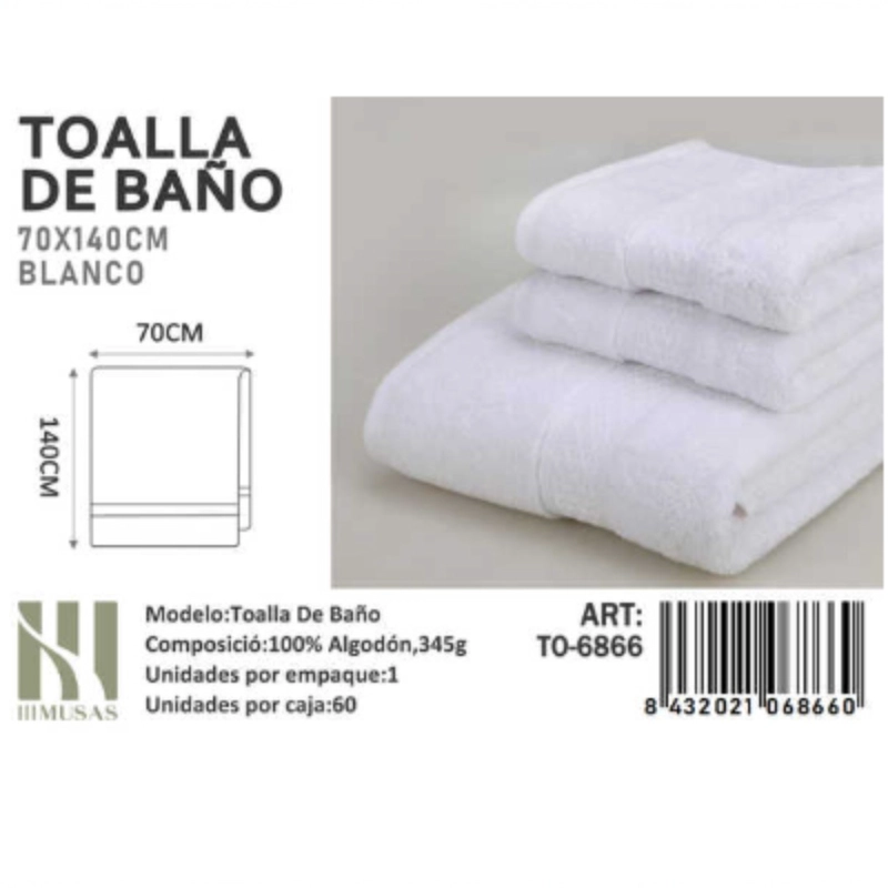 TOALLAS 100% ALGODON CON DETALLES BORDADOS 70X140CM - 1