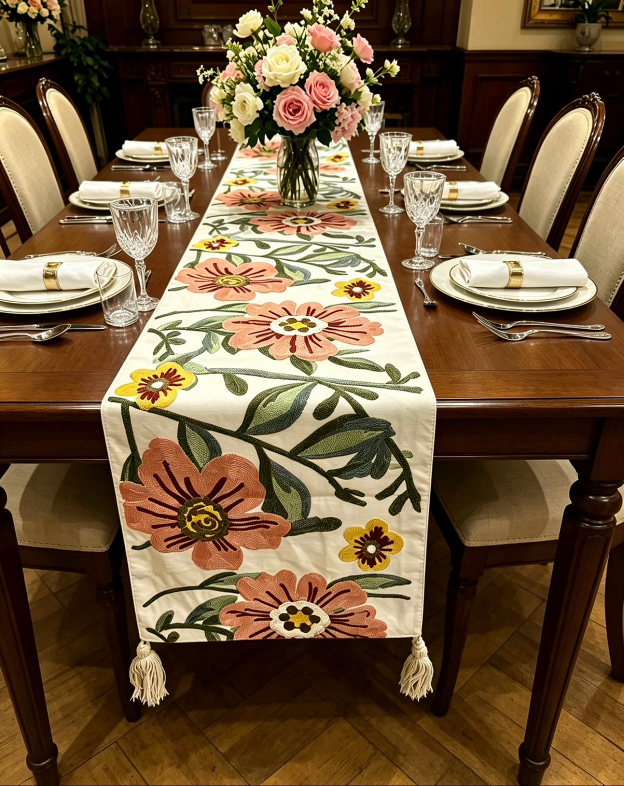 MANTEL CAMINO DE MESA RECTANGULAR 180X33CM - 1