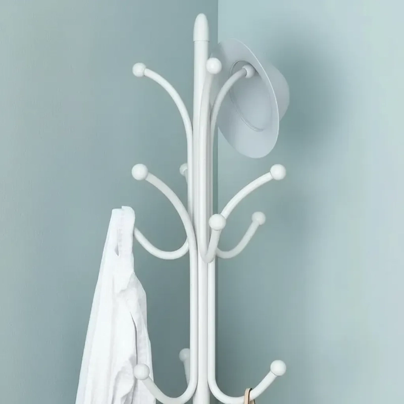 PERCHERO METALICO ORGANIZADOR DE ROPA Y ACCESORIOS BLANCO - 3