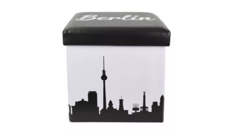 BANQUETA MDESIGN TRAVEL BLANCO BERLIN POUF 38X38X38 - 2