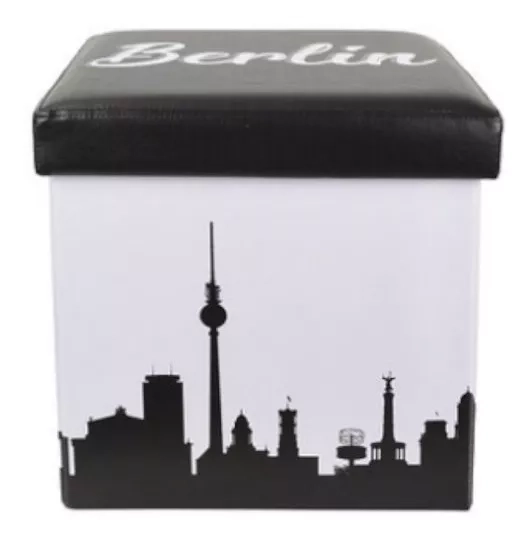 BANQUETA MDESIGN TRAVEL BLANCO BERLIN POUF 38X38X38 - 3