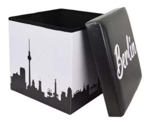 BANQUETA MDESIGN TRAVEL BLANCO BERLIN POUF 38X38X38 - 4