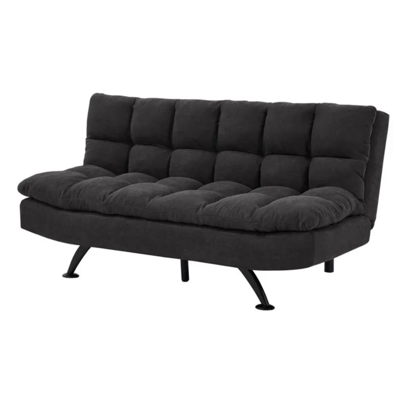 FUTÓN MDESIGN 3 CUERPOS NEGRO LORENZO 181X88X96 CM - 2