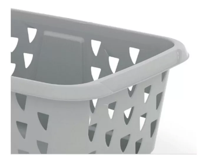 CANASTO GRIS KORAL -58X38X24 CM - COTIDIANA - 2