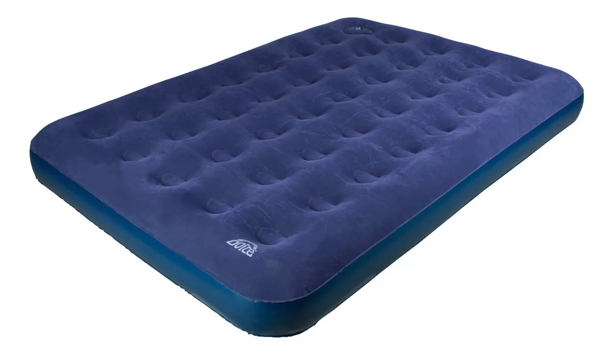 COLCHÓN INFLABLE DOITE TUSCANY DOBLE INFLADOR DE PIE AZUL - 1