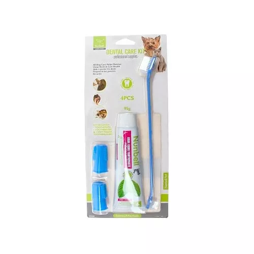 KIT DENTAL PARA MASCOTAS -PASTA DE DIENTE + CEPILLO+ 2 DEDAL - 2