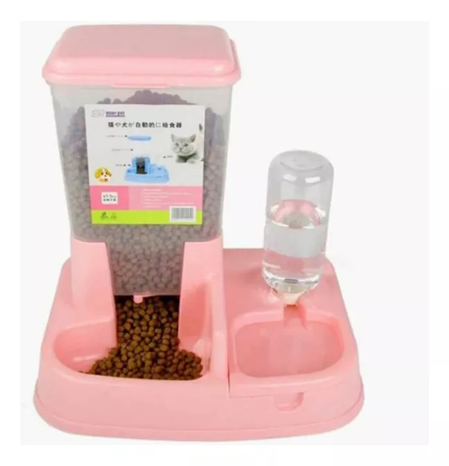 DISPENSADOR GATOS AGUA COMIDA VARIEDA TONO - 1