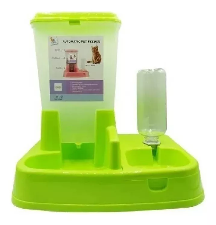 DISPENSADOR GATOS AGUA COMIDA VARIEDA TONO - 1