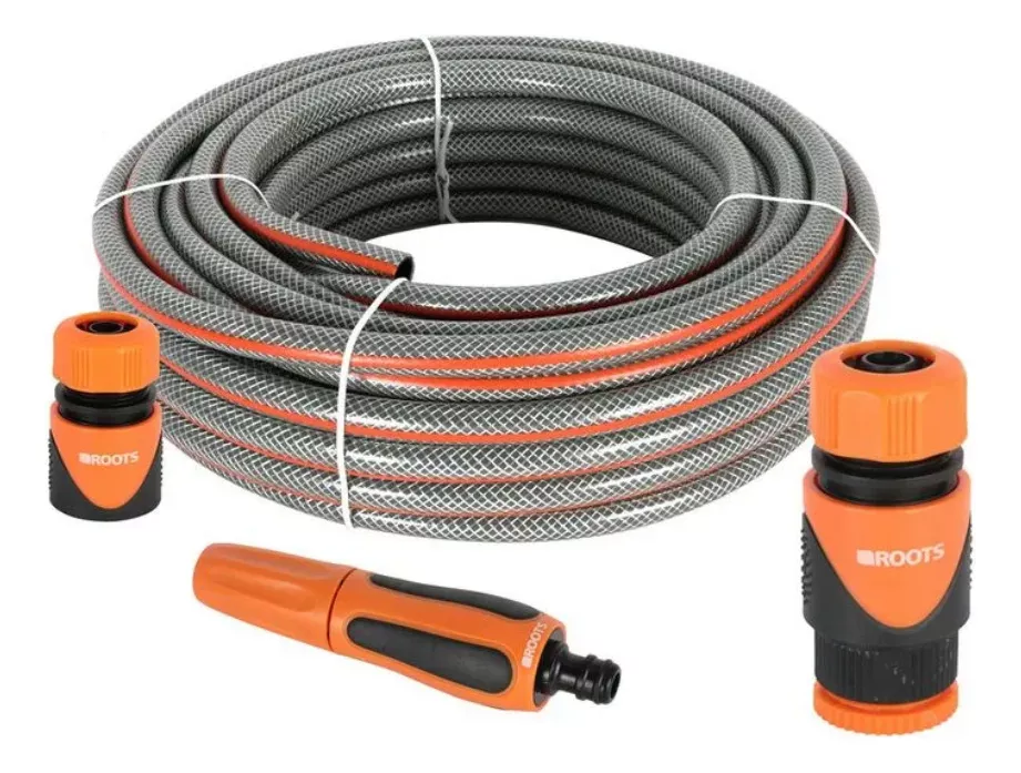 KIT ROOTS PRO MANGUERA 1.2'' 20 M GRIS/NARANJO + SET- - 2