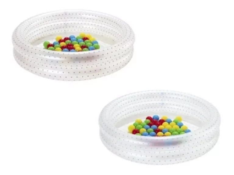 PISCINA INFLABLE BESTWAY BOLAS 2 ANILLOS 73 L - 1
