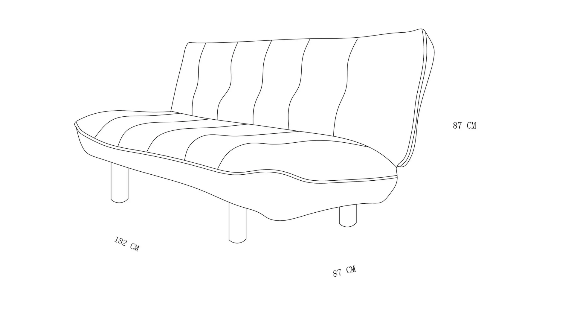 FUTÓN MDESIGN EDE 2 CUERPOS 182X87X87 CM - 4