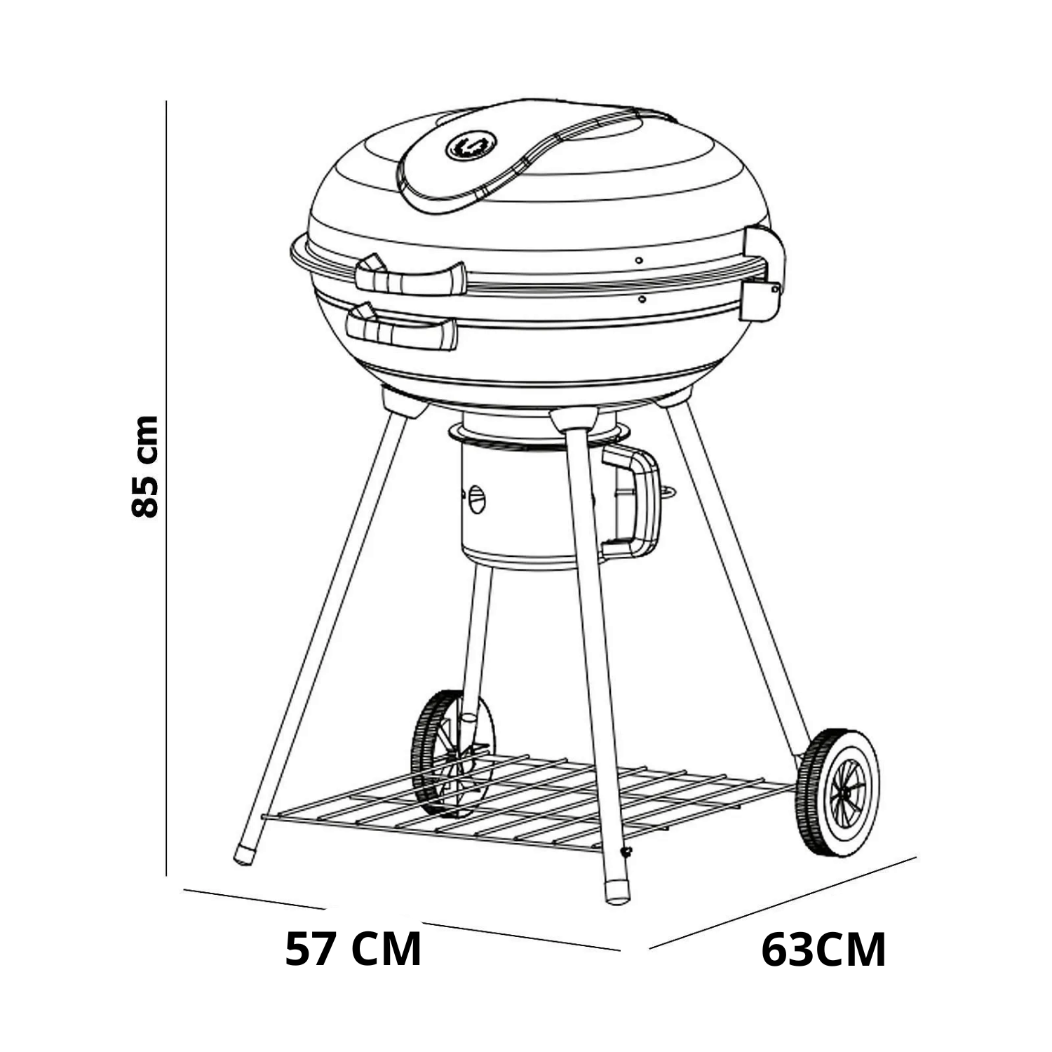 PARRILLA A CARBON KETTLE XL - 85 X 57 X 63 CM - 6