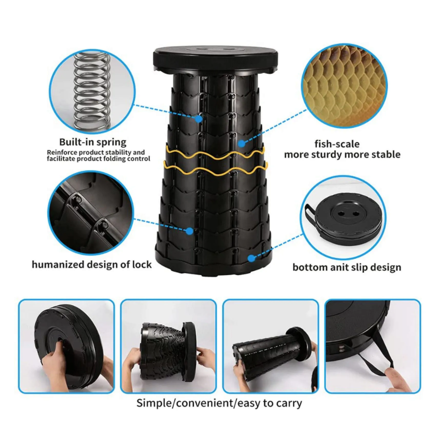 ASIENTO PRO OUTDOOR PLEGABLE AJUSTABLE EN ALTURA - 4