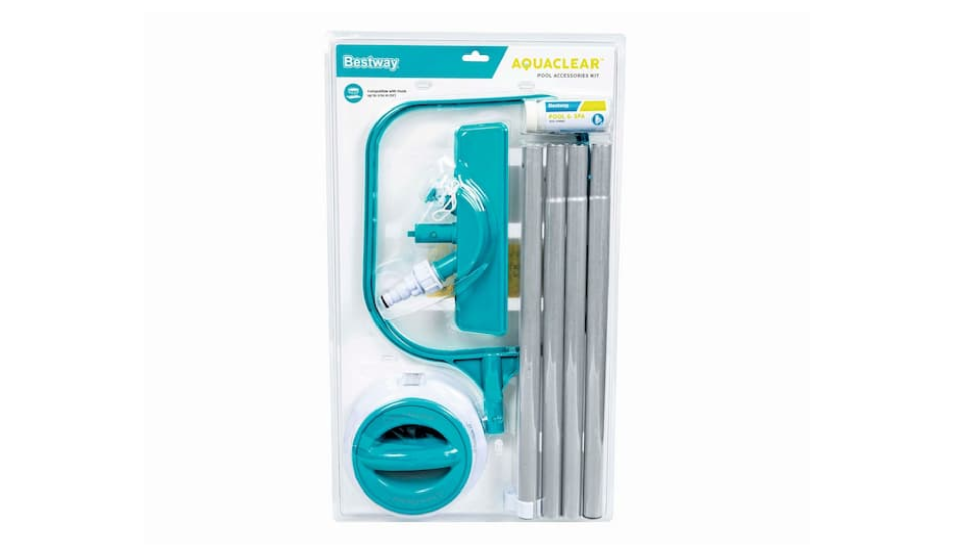 KIT BESTWAY LIMPIEZA PISCINA 5 PIEZAS CELESTE - 1