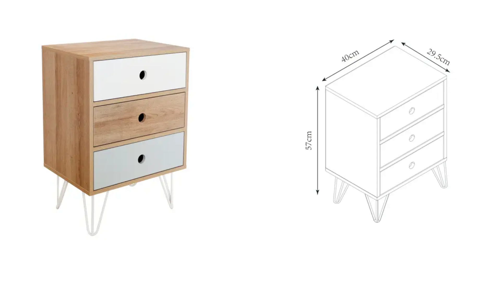 ESCRITORIO + CAJONERA + LIBRERO MILLIE NATURAL M+DESIGN - 4