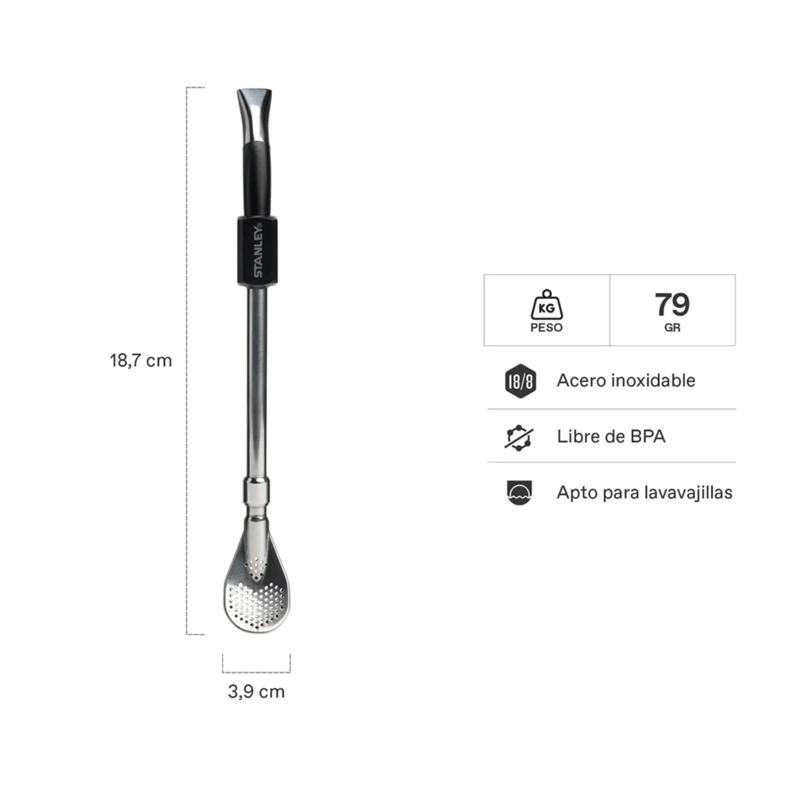 BOMBILLA SPOON PARA MATE CLASSIC - STANLEY - 2