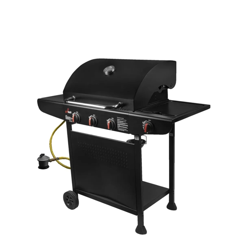 PARRILLA A GAS 3 QUEMADORES + LATERAL – CON TERMOMETRO Y RUEDAS  - GRILLTECH - 1