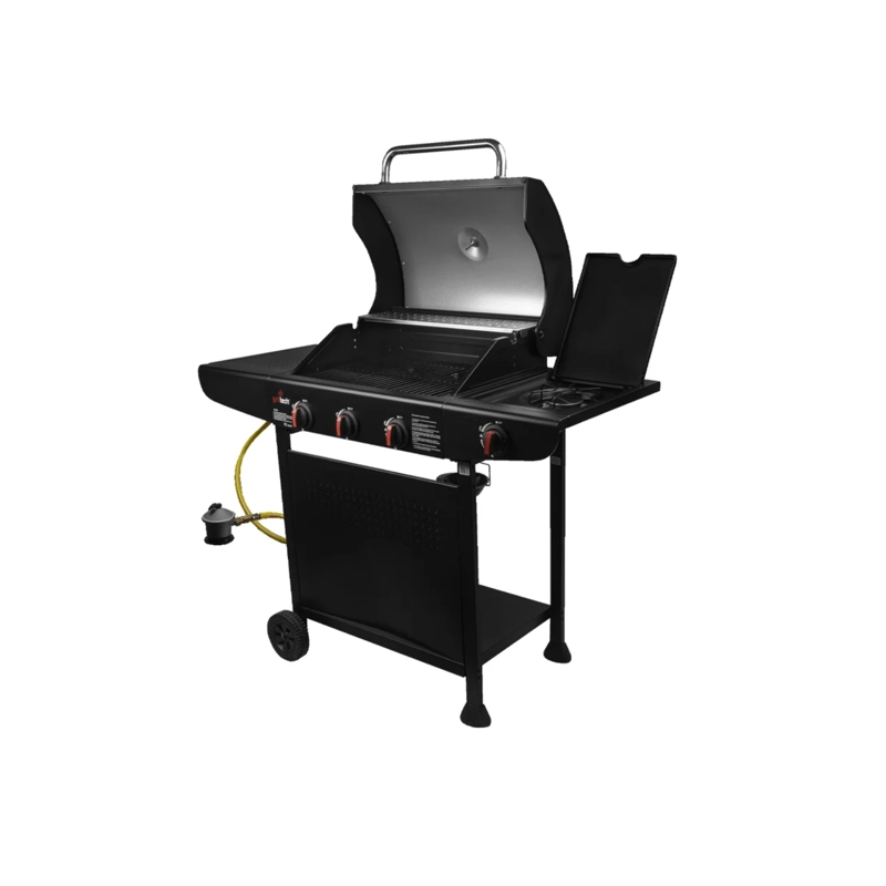 PARRILLA A GAS 3 QUEMADORES + LATERAL – CON TERMOMETRO Y RUEDAS  - GRILLTECH - 2