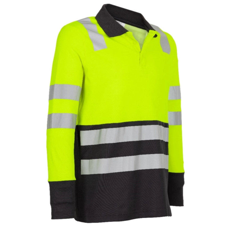 POLERA ALTA VISIBILIDAD BI COLOR MANGA LARGA HOMBRE  - T - WORDL - 3