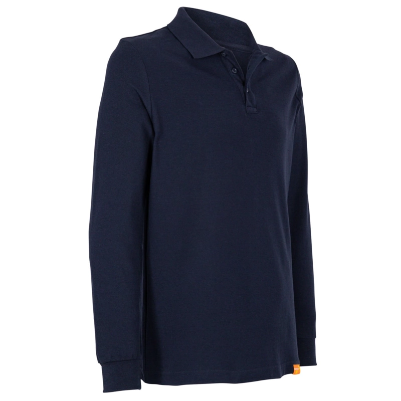 POLERA PIQUE MANGA LARGA HOMBRE AZUL MARINO  - T-WORLD - 2