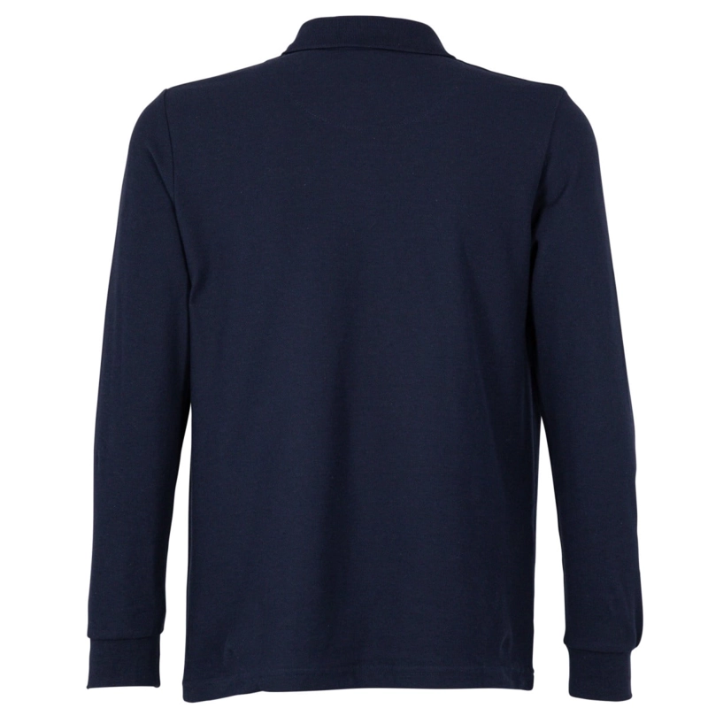 POLERA PIQUE MANGA LARGA HOMBRE AZUL MARINO  - T-WORLD - 4