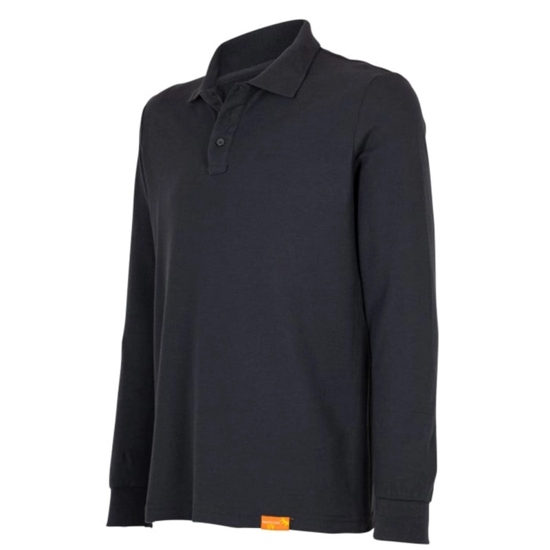 POLERA PIQUE NEGRO MANGA LARGA HOMBRE - T-WORLD - 3